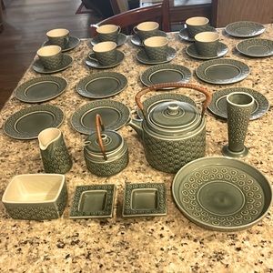 Vintage Tea Set Serves 8 -Jens H. Quistgaard Blue Azur Series